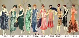 Fashion in the 1920s to 1930s.