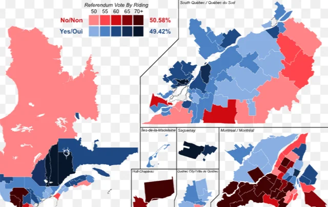 The second referendum is held to decide if Quebec should separate