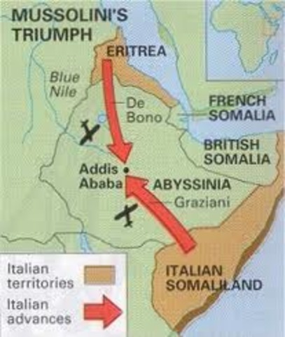 Mussolini Invades Ethiopia (Abyssina)