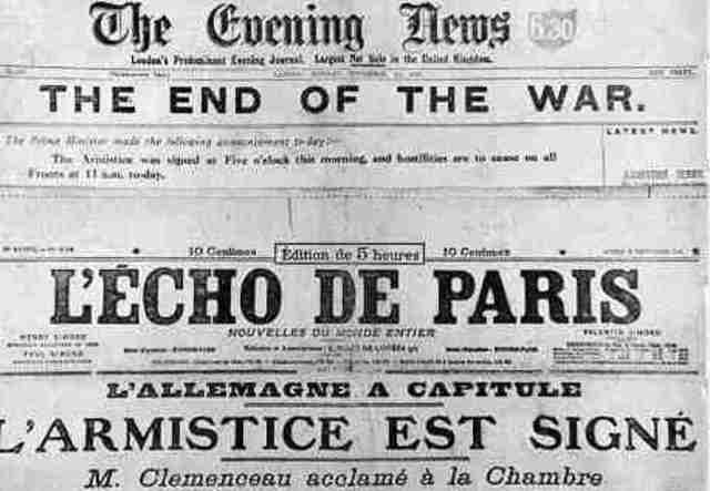 Armistice signed as Allies defeat Central Powers