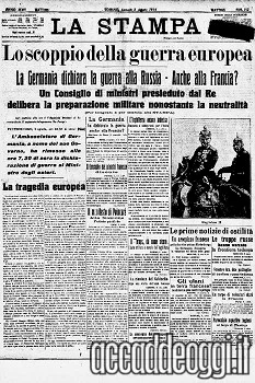 La Germania dichiara guerra alla Russia