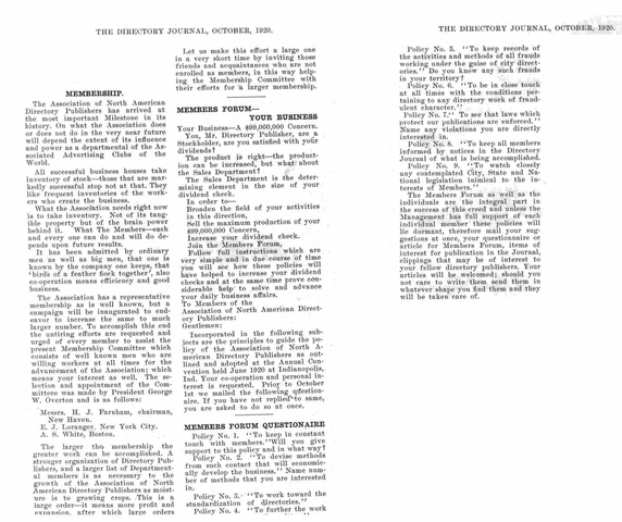 Membership Policies Adopted