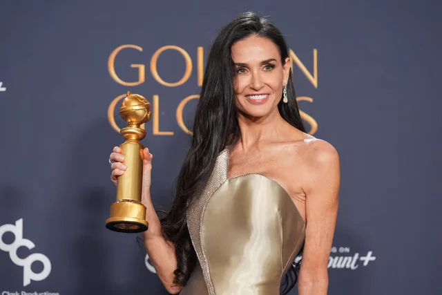 Demi Moore wins the Golden Globe