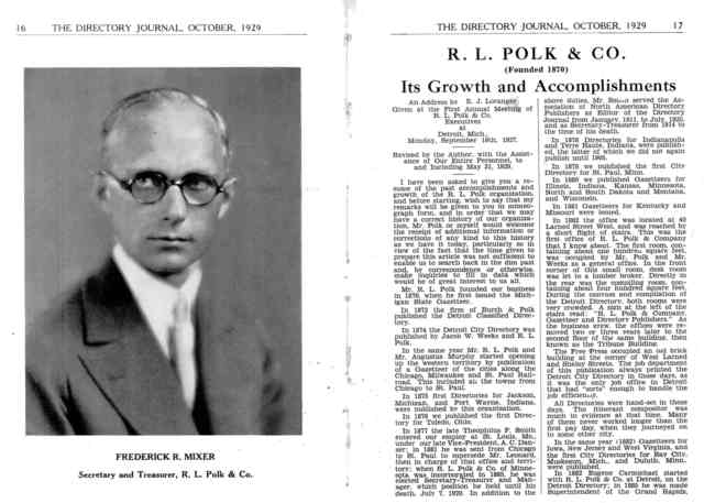 R.L.. Polk - Growth & Accomplishments