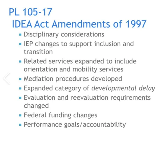 IDEA Amendments