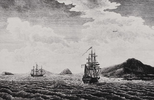 French Arrive in Botany Bay