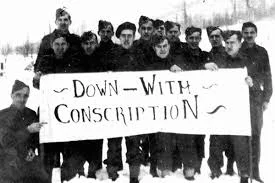 Conscription crisis during World War One