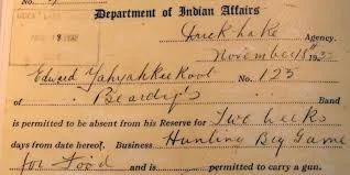 The Indian Act is first created
