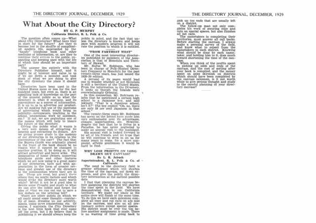 What Is The Futire Of City Directory?