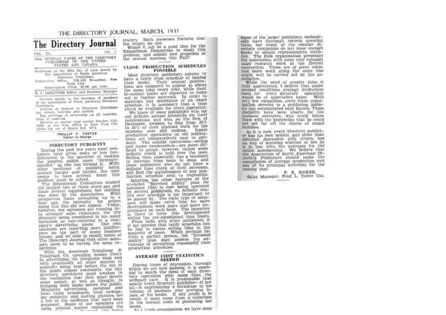 Publicity - Production - Cost Statistics