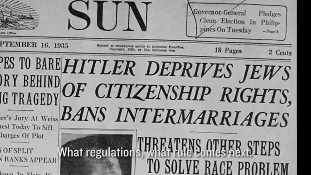 Nuremburg Laws Put Into Place