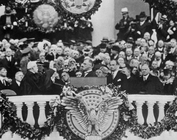 Franklin D. Roosevelt inaugurated as President