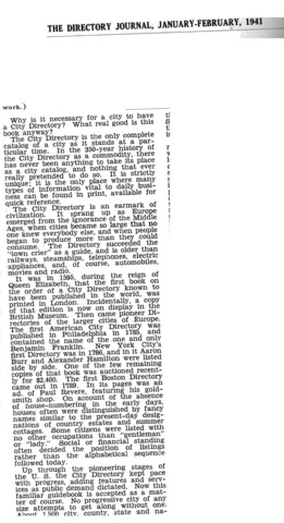 What Good Is The Directory?