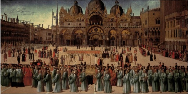 Procession of the Relic of the True Cross Before the Church of St Mark