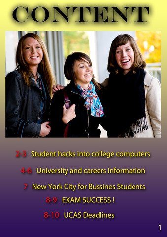 Audience research- preliminary task / college magazine (individual work)