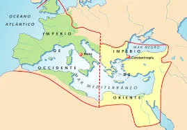 Al S.IV dC (395 dC) -Teodosi divideix l'imperi entre els seus fills