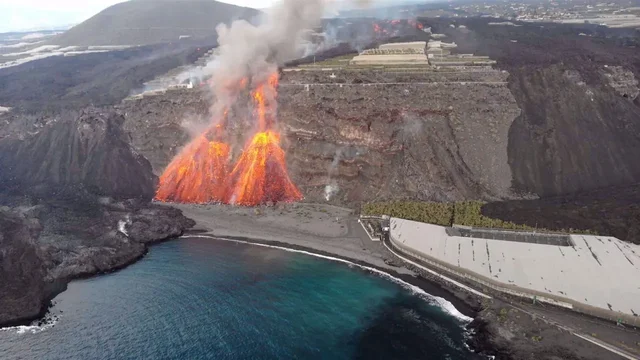 La lava al nord i al sud