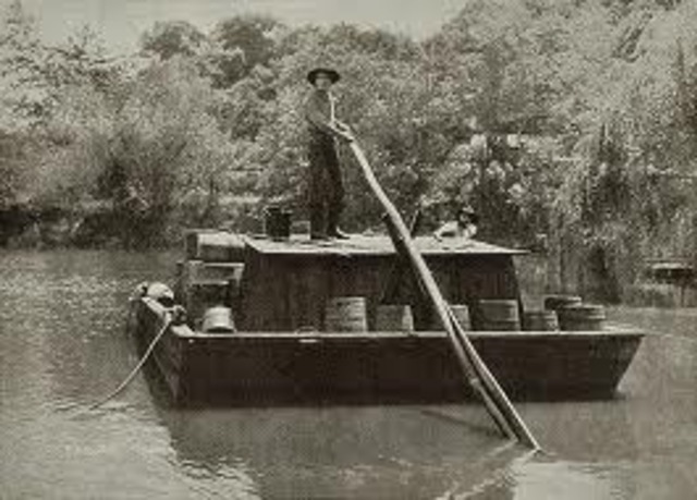 Abe lincoln at 19 makes the first journey on the mississippi