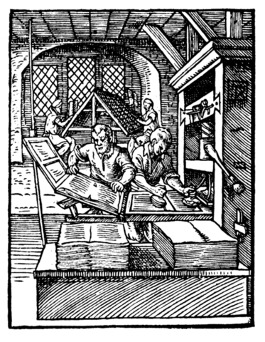 Gutenberg invents the printing press.
