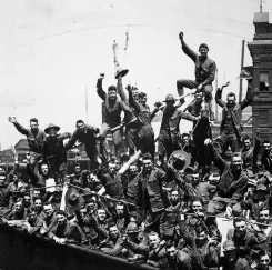 British and American forces enter Germany.