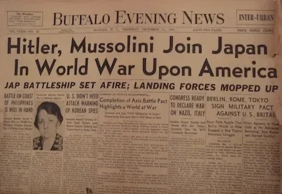 Germany and Italy Declare War on the United States