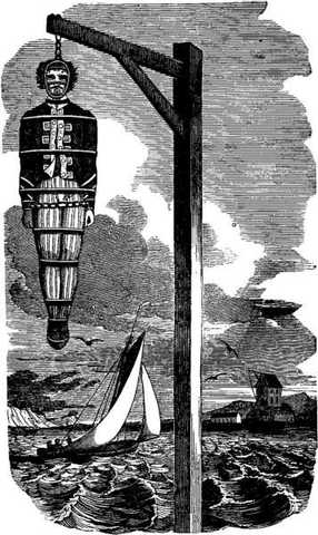 Captain Kidd "hanged"
