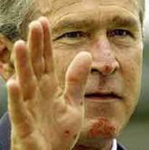 George Bush Has a Bike Accident