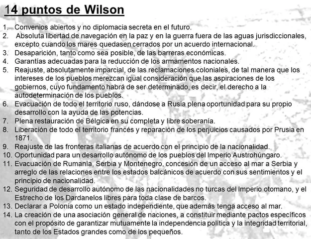 14 puntos Wilson