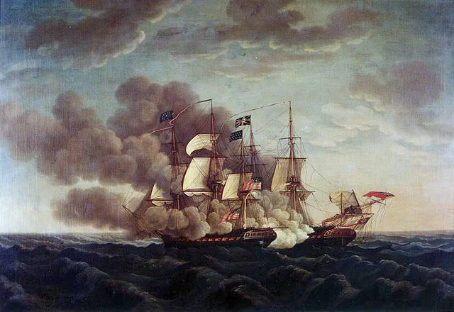 The USS Constitution defeats the HMS Guerriere
