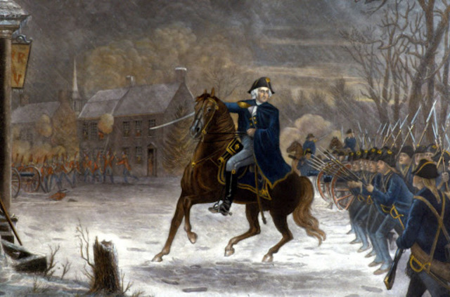 Washington captures Hessians at Trenton, New Jersey