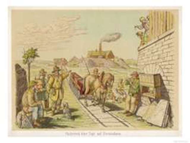 First railway opened in America