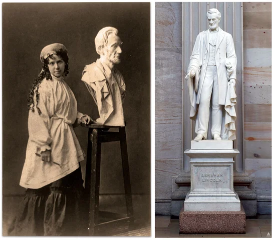 Vinnie Ream's Abraham Lincoln Statue Veiled