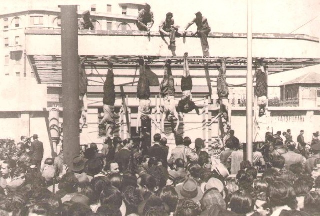 Mussolini is captured and hanged by Italian partisans; Allies take Venice.