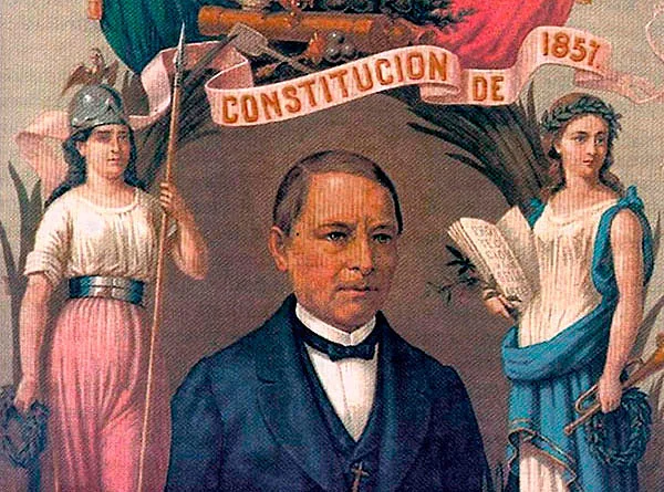 Promulgación de la Constitución de 1857.