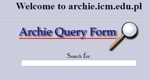 The first search engine Archie