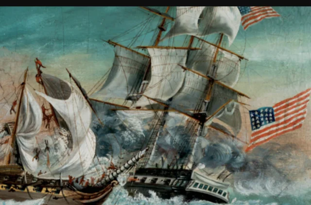 The USS Constitution defeats the HMS Guerriere