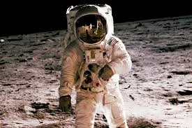 Aldrin on his lunar home, the Eagle