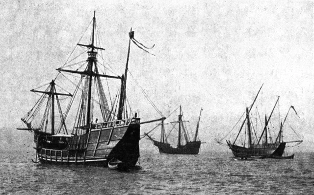 Columbus leaves the Canary Islands