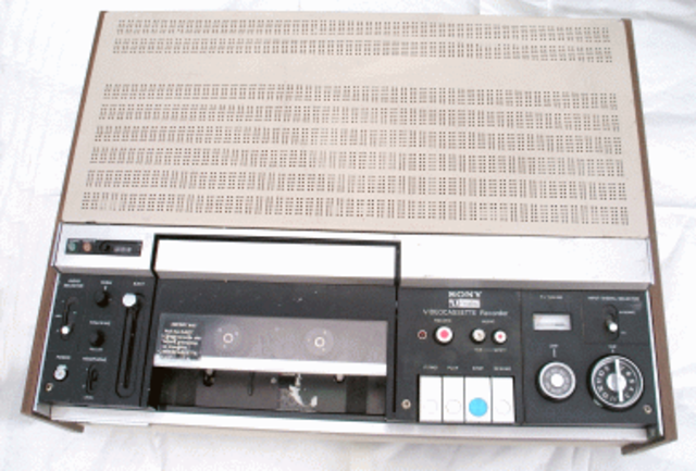 A practical videotape recording system for home use became available.