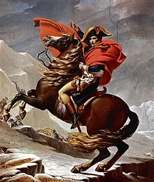 Napoleon Crossing the Alps by Jacques-Louis David