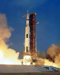 When the rocket blasted off!