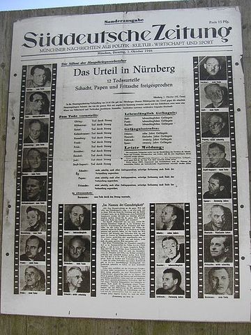 The Nuremberg Trials from November 20 1945 till October 1, 1946
