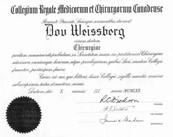 Fellowship of the Royal College of Surgeons