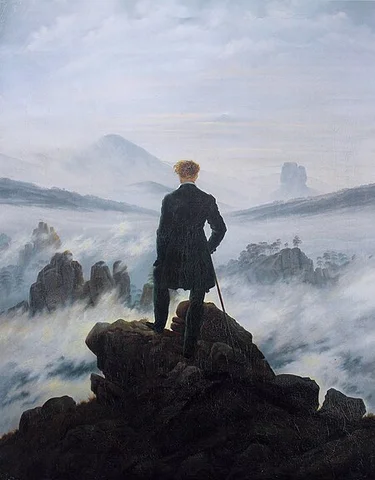 Caspar David Friedrich "Rändaja udumere kohal"