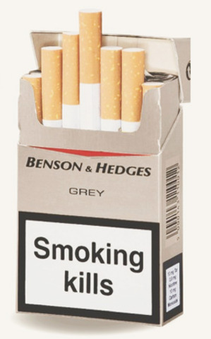 Cigaretted carton boxes wrote Cigarettes may be bad for your health