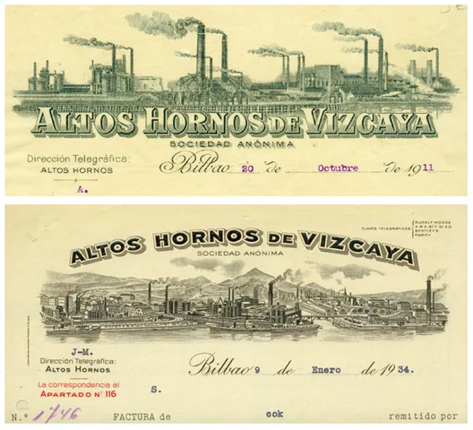 Creación de la Sociedad Anónima Altos Hornos / Fábrica de hierro y acero en Bilbao