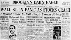 Stock Market Crash Begins Great Depression