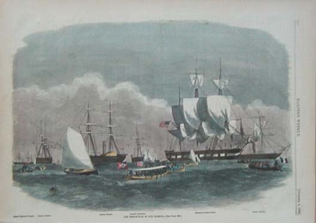2 british ships fired on new york