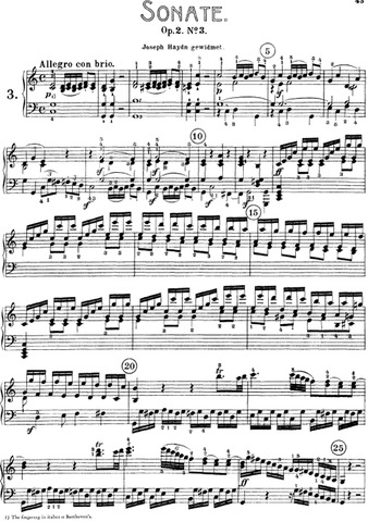 Sonata per a piano nº3 de Beethoven