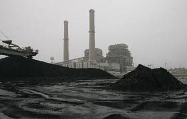 Coal and oil power plants used to provide energy for growing factories